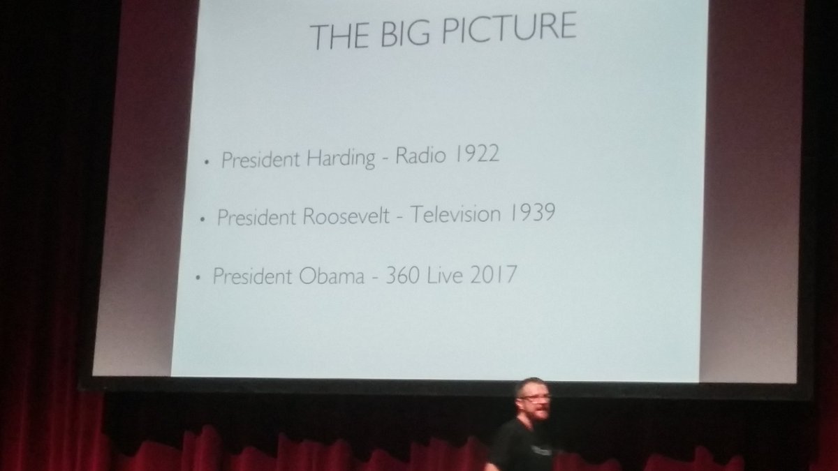JkDesignSol's tweet photo. Talking about the history of media and first live @facebook broadcast of President Obama's farewell address. @VRScout. #VR #AR #VRDayATL https://t.co/LJrg5o9qgJ