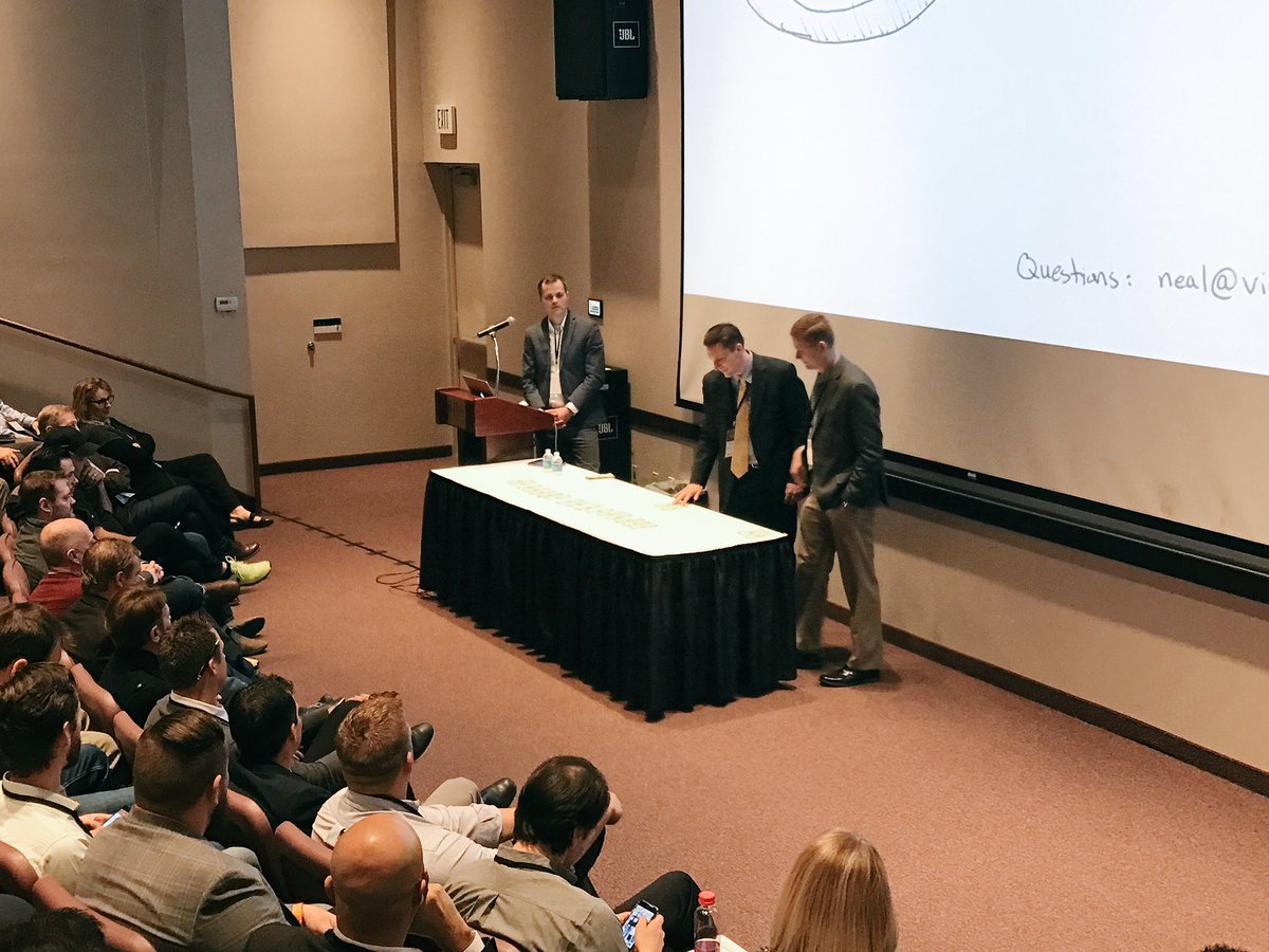 PaulHill_io's tweet image. That&apos;s my friend Dan Purcell @VelocityWebwork playing the dollar game w Neal Harmon CEO of @VidAngel #SGAsummit