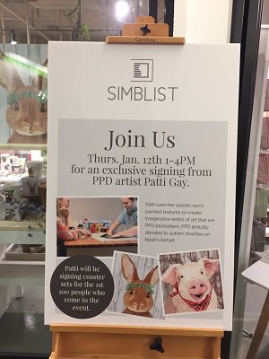 ppdiscool's tweet photo. Meet the Artist event getting ready to start at #SimblistGroup @ #AtlantaGiftShow #autism https://t.co/uz3sliHMgC