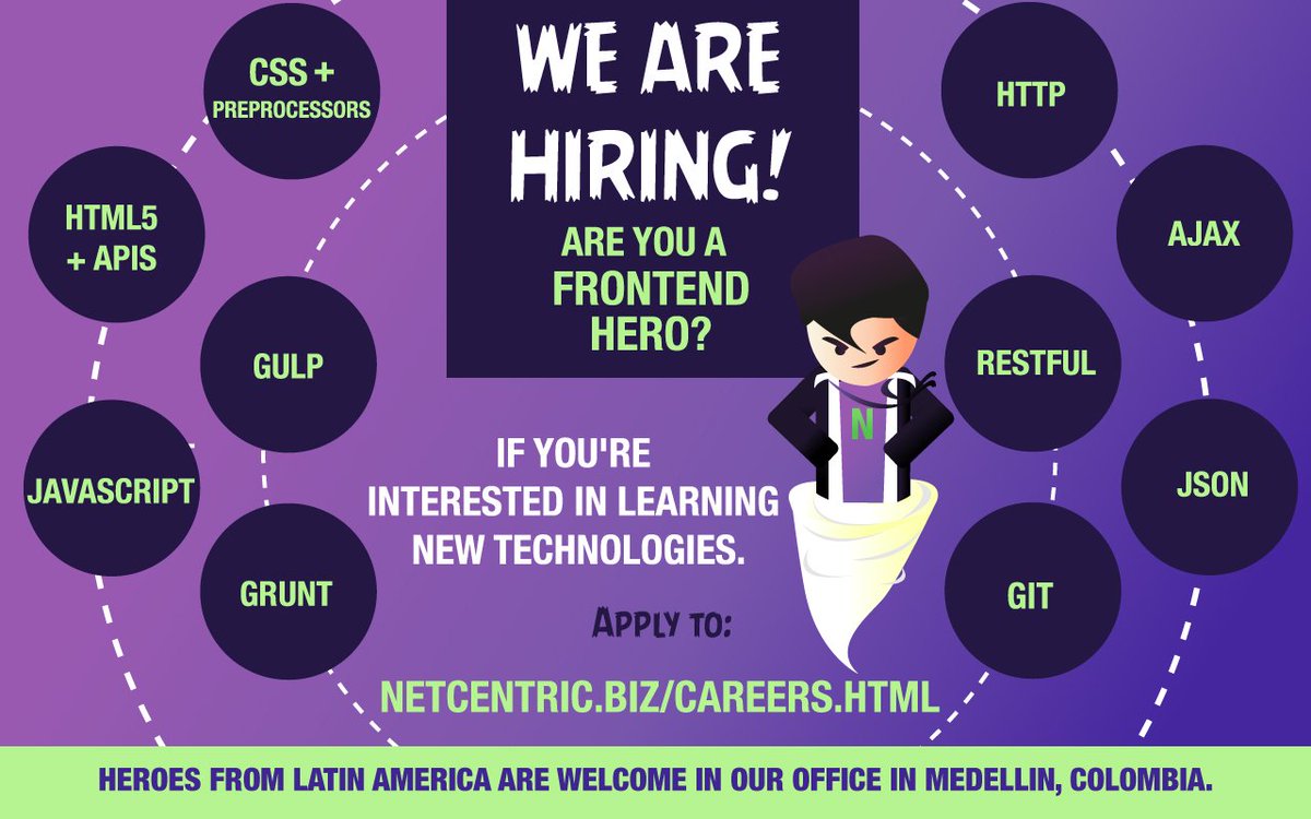 nc_uribe's tweet photo. @NetcentricHQ #FrontEnd #softwaredevelopment #CSS #HTML #technology #Medellin https://t.co/Er1lEJTVq6