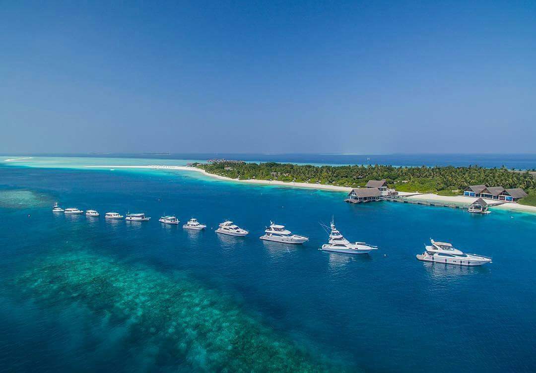 maldives's tweet photo. Is it ships or ducks you need to get in a row? Ships is done @FSMaldives #LandaaGiraavaru ⛵ ⛵ ⛵ ⛵ https://t.co/dVG3jnVxh0