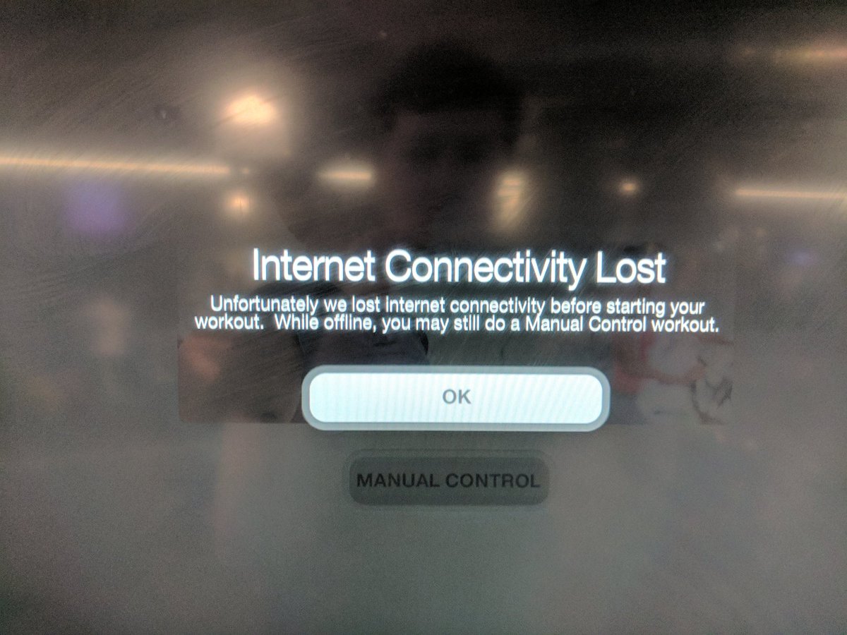 dcower's tweet image. @system_normal @internetofshit System status: Internet Connectivity Lost. Manual Control workout engaged.