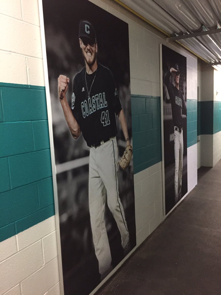 KSchnall9's tweet photo. More facility upgrades....the addition of some more graphics.

#ACSalute
#COASTALBASEBALL https://t.co/wTWBYMCisB