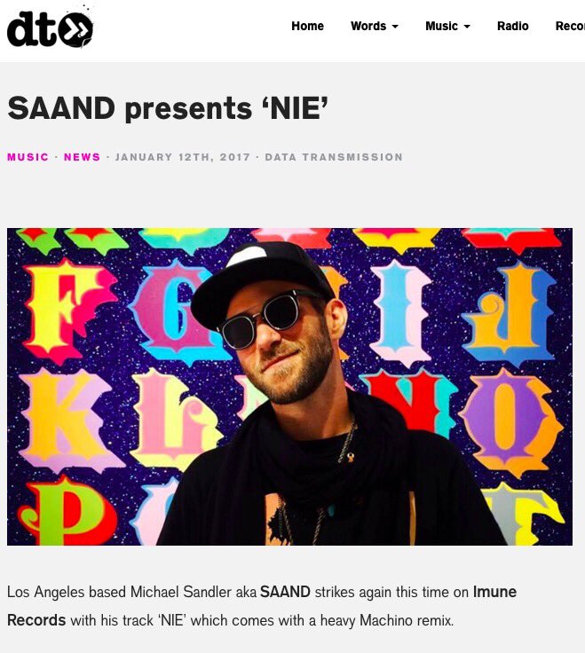 Much 💚 @d8atransmission featuring my latest release! datatransmission.co.uk/news/saand-pre…