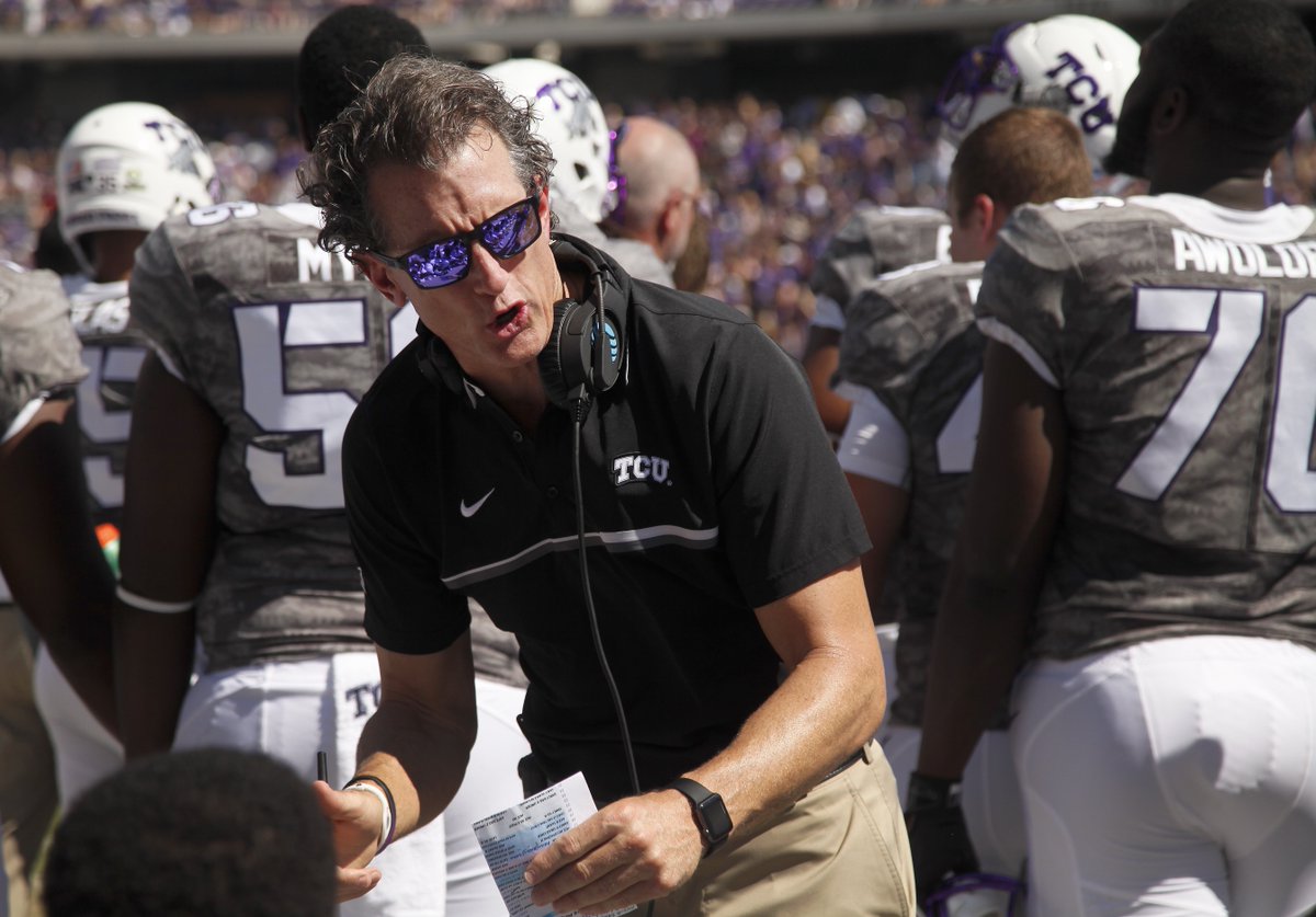 YahooSportsCFB's tweet image. Doug Meacham, TCU’s co-OC for the past 3 seasons, is now Kansas’ OC. 

KU coach David Beaty called plays in 2016: yhoo.it/2jc4gxN