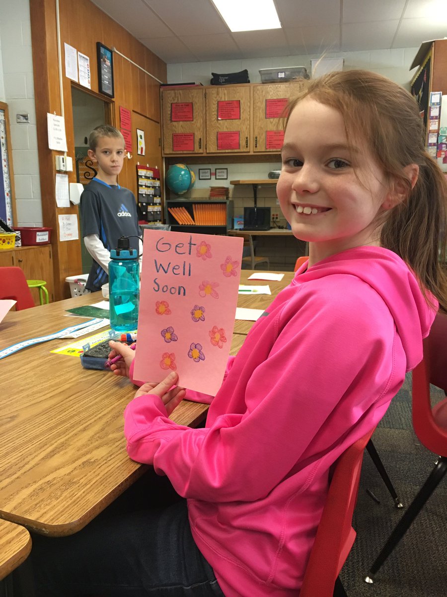 MrsStreeter2nd's tweet photo. Making get well cards for our para Mrs. Floyd who got hurt this week falling on the ice ☹️Feel better Mrs. Floyd! #secondgrade https://t.co/nwbLbNCmZe