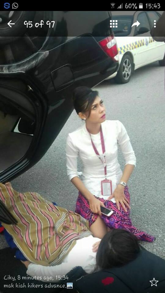 Proton Saga dinaiki pramugari terbalik lepas langgar Myvi 