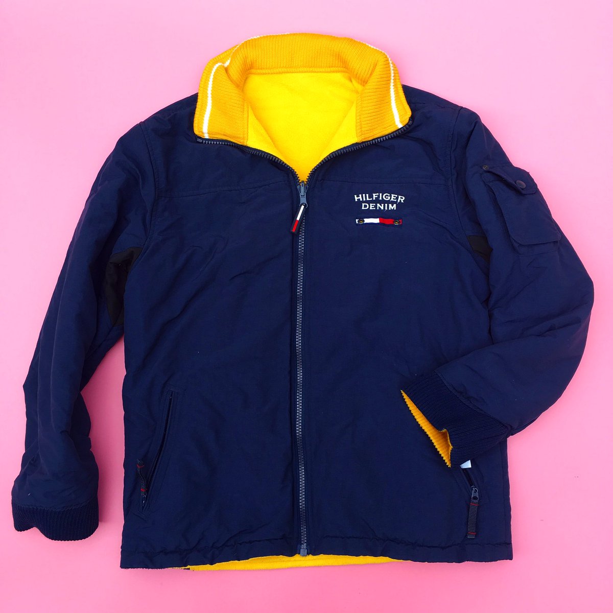 tommy hilfiger yellow bomber jacket