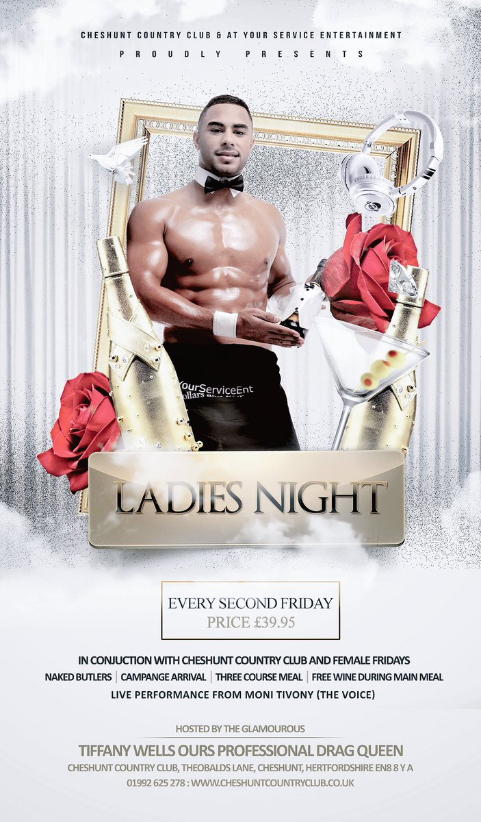 Butlerinthebuff's tweet image. Every 2nd Friday of the month! 😉🍾🥂💄💃🏻👭🍑💪🏽

cheshuntcountryclub.co.uk/event_03.html

#ladiesnight #butlerinthebuff #collarsandbuffs #henparty #birthday