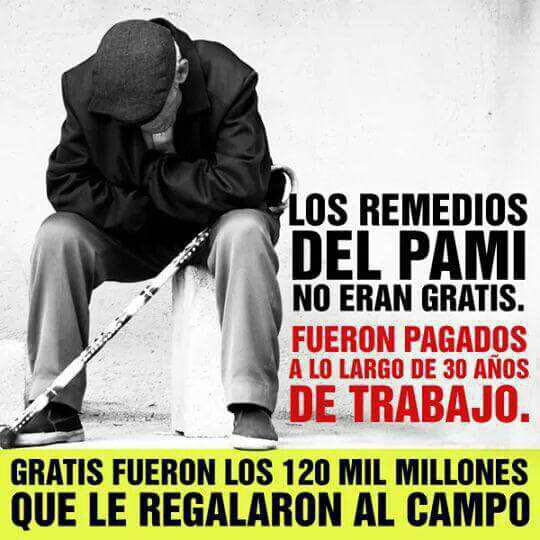 wadodecorrido's tweet photo. Los remedios no son un regalo de Macri, los jubilados ya los pagaron con el esfuerzo de su trabajo durante 30 años. #LaPlataDeLosJubilados https://t.co/InHAxMSG9E
