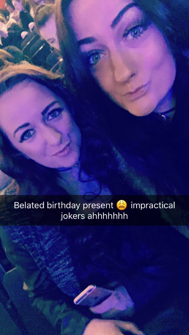 _MeganKeeling_'s tweet photo. I'm so happy I could cry. Seeing impractical jokers in Manchester @BQQuinn @jamessmurray @SalVulcano @Joe_Gatto https://t.co/mnGUKHgTdU