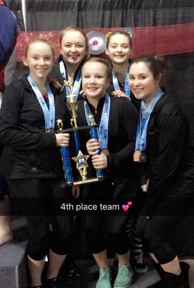DownriverGym's tweet photo. Great job to our Xcel platinums winning 4th place team trophy last weekend <3 https://t.co/2VFUdT9vNN