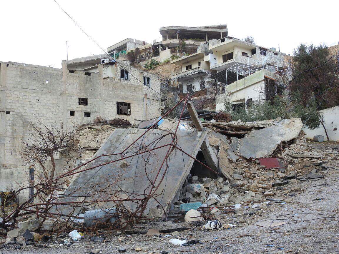 Linashamy's tweet photo. These photos for the destruction after Air raids from Bassimah village in #WadiBarada
#SaveWadiBarada https://t.co/U4eyXKNzdb
