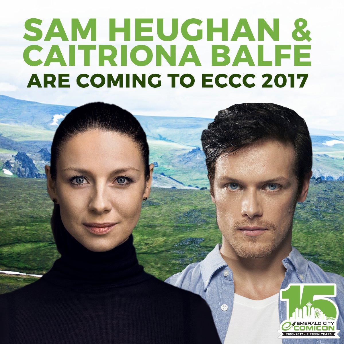 emeraldcitycon's tweet image. It's... @caitrionambalfe and @SamHeughan from @Outlander_STARZ!! Appearing Friday and Saturday at #ECCC! bit.ly/2dSfNyA