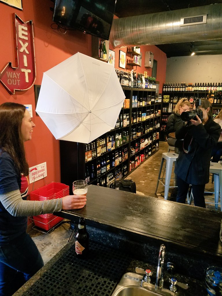 Thanks <a href="/LadueNews/">Ladue News</a> for the photo fun &amp; interest in our beer school. #beerfamous #beereducation #Anotherdayattheoffice