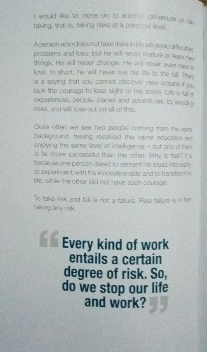 WaleMicaiah's tweet image. #FlashesOfThought...

A person who does not take risks in life will avoid problems and loss; but he will never mature or learn new things!