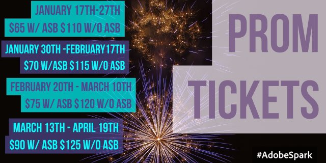PROM TICKET PRICES