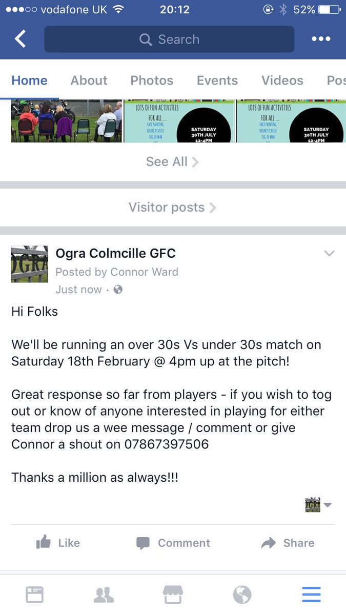 Ogracolmcille's tweet image. Folks - running a wee over 30s v under 30s game - appreciate any RTs - should be a good evenings craic ⚽️🏃🚑🎤🍻
