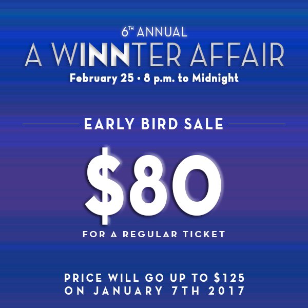 TheChildrensInn's tweet photo. Final days for early bird tickets to our #WINNterAffair gala - don't delay, buy your tickets today! #CountMeINN https://t.co/W3MMyLLnAd https://t.co/g4mFTXbVxu
