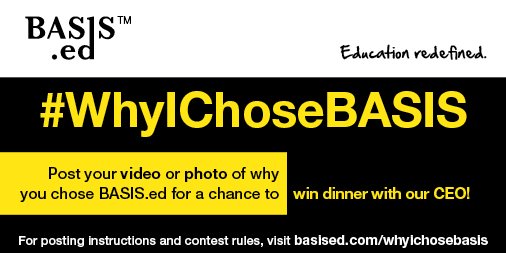 BASISPhxCentral's tweet photo. Show your pride for BASIS and you could win! Today’s the last day to enter the #WhyIChoseBASIS contest. https://t.co/Ii0svG3fsX https://t.co/T1zWw3jxxj