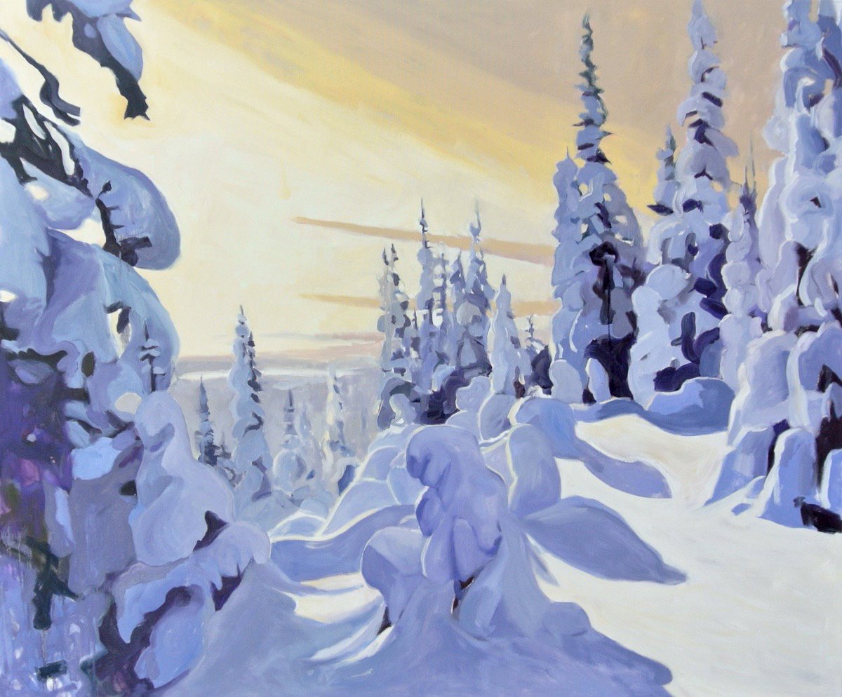 marktworow's tweet photo. Sunday Afternoon 40x 48 oil on canvas #painting #art #winter #north #ContemporaryArt #northernbc #smithers #modernart #PaintingOfTheDay https://t.co/YKPJBMoqfu