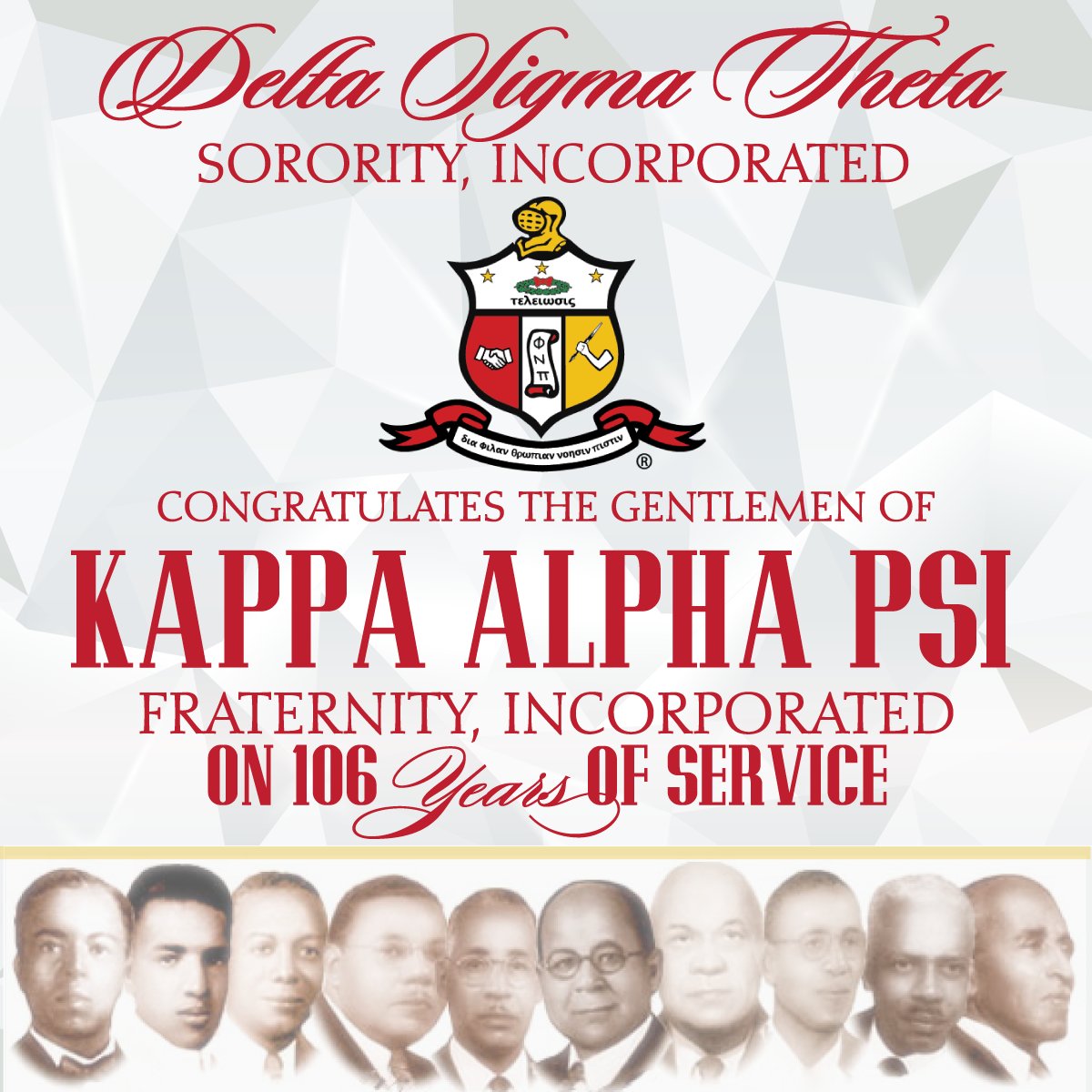 dstinc1913 on X: "Congratulations to the men of Kappa Alpha Fraternity, Inc. 106 years of service! #Kappa106 https://t.co/882rwhmFSg" / X