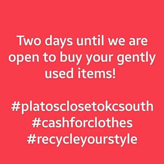 PlatosClosetOKC's tweet photo. Two days left! #platosclosetokcsouth #cashforclothes #recycleyourstyle #buyandsellclothes #opentobuy https://t.co/eEAliIaxN4