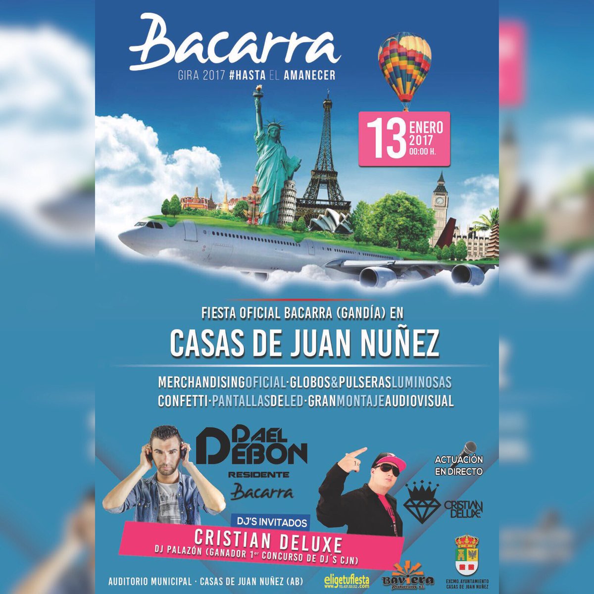 BookingDeluxe's tweet photo. Nos vemos en  Casas de Juan Nuñez con la primera fiesta del 2017 estamos onfire y lo sabeis!! https://t.co/qvBHazo9h8