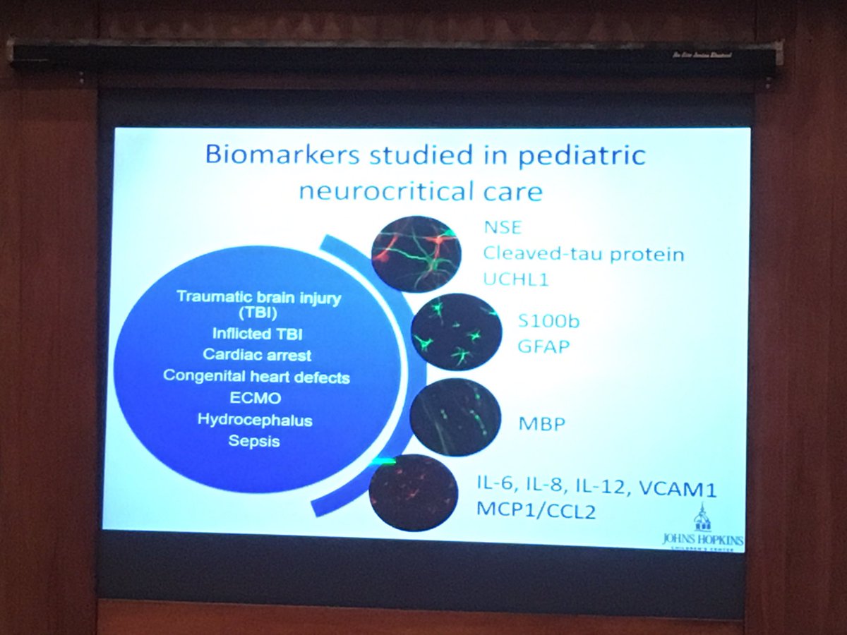 Sapna Kudchadkar, MD, PhD (@sapnakmd) on Twitter photo #Biomarkers studied in #pediatric #neurocritical care via Dr. Bembea <a href="/HopkinsACCM/">Johns Hopkins ACCM</a> grand rounds. #PedsICU #ECMO #Biomarkers studied in #pediatric #neurocritical care via Dr. Bembea <a href="/HopkinsACCM/">Johns Hopkins ACCM</a> grand rounds. #PedsICU #ECMO