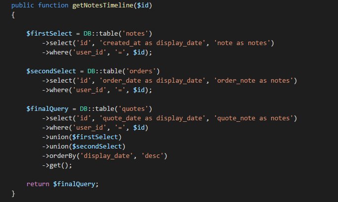 Laravel_Tips's tweet image. If you want to union more than 2 queries in query builder, fluently chain multiple ->union() calls in the final part of your query.