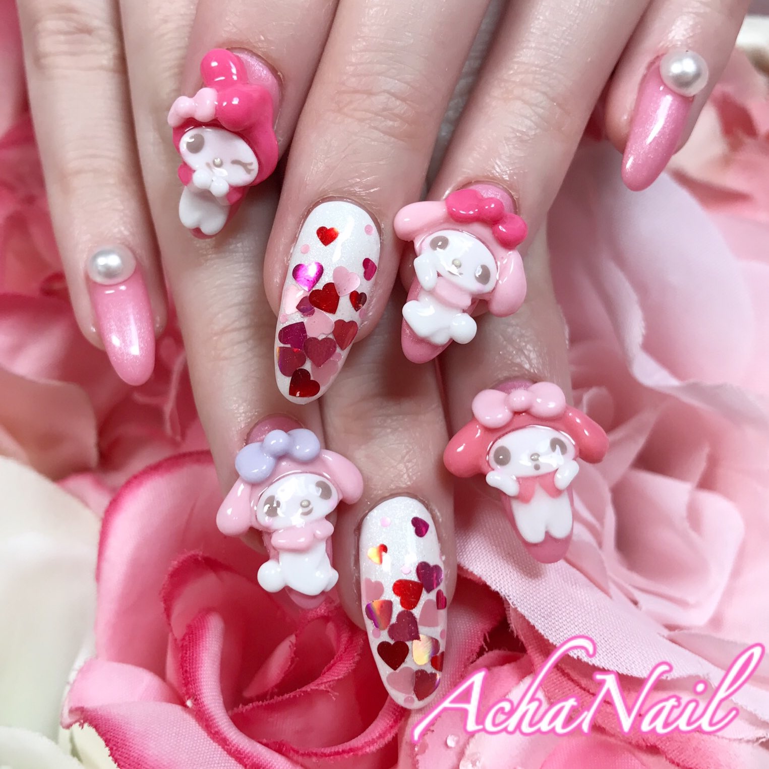 マイメロ マイメロディー ネイル 3D パーツ