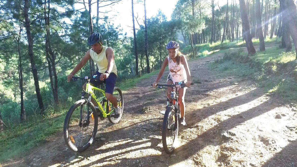 Meraj and Paloma kickstart the Himachal Pradesh chapter with a fun bike ride. Watch final episode of #IndiaMyWay Sunday at 8pm <a href="/DiscoveryIN/">Discovery Channel India</a>