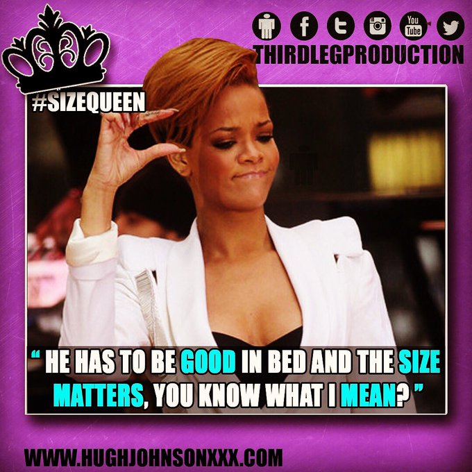 Do you know what @rihanna means? 😜
#sizequeen #riri #Rihanna #teambigdick #sizematters #bbc #bwc #bigcock
