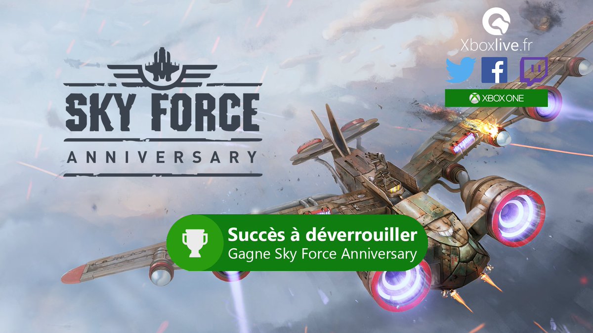 Xboxlivefr's tweet image. #Concours #CodeduWe - RT &amp;amp; Follow  pour tenter de gagner Sky Force Anniversary sur #XboxOne xboxlive.fr/news_affiche_3…  @idreamsgames