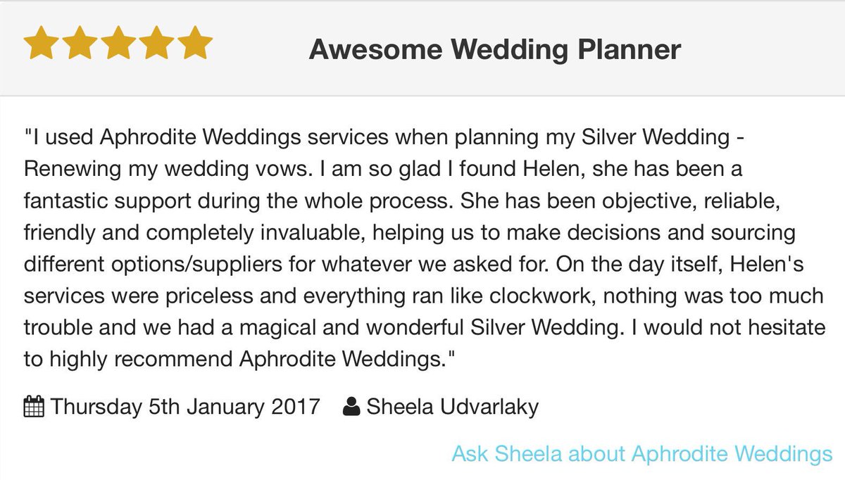 WoW_Bromley's tweet image. New review posted for @AphroditeWedd #weddung #planner Listed at wowbromley.co.uk/listings/489 #BeckBromFL