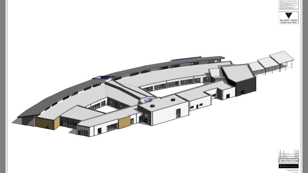 New project on site in Feb for Willmot Dixon. 2mm PPC cappings, Fascia &amp; Soffit to curve roof, <a href="/vieouk/">Vieo</a> horizontal wall cladding