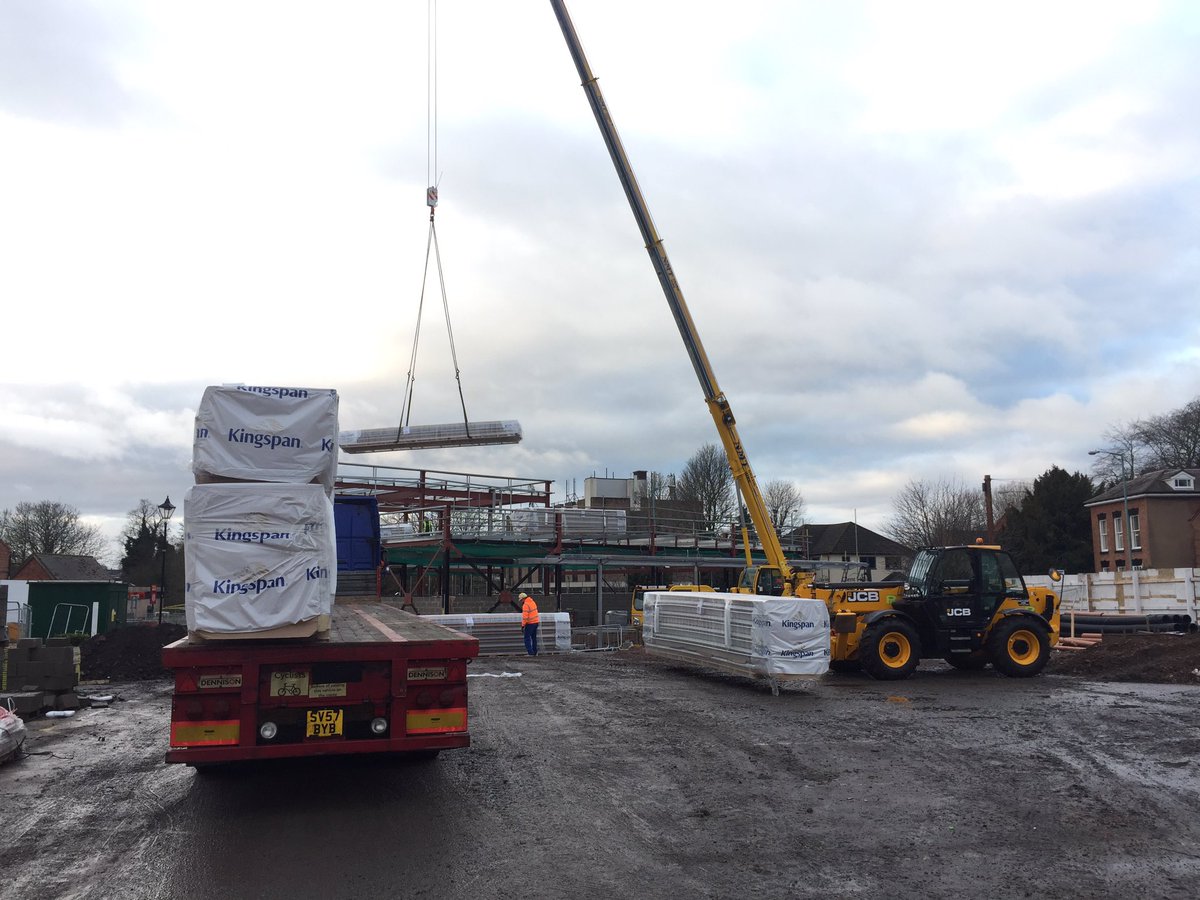 Busy first day back loading <a href="/KingspanIP_UK/">Kingspan Insulated Panels UK</a> Topdek for the new Waitrose in Bromsgrove