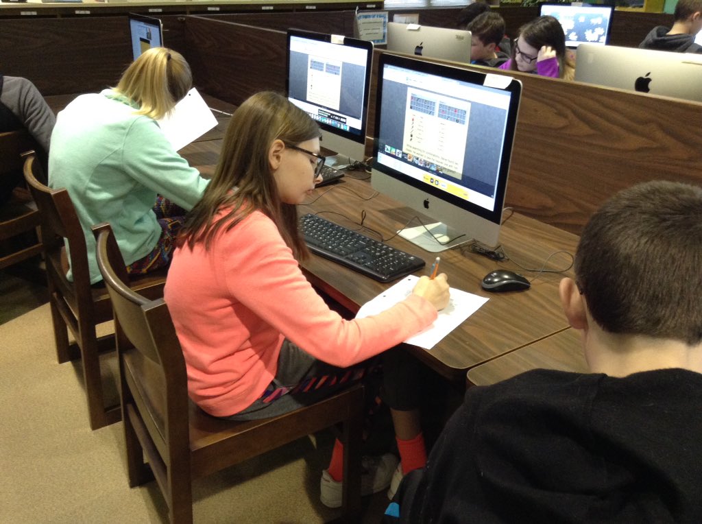 leggerslori's tweet photo. 7th grade working through a breakout. #struggling #ignitelearningbcps #ebmsraider @EBMSBCPS https://t.co/HuhlwyevAM