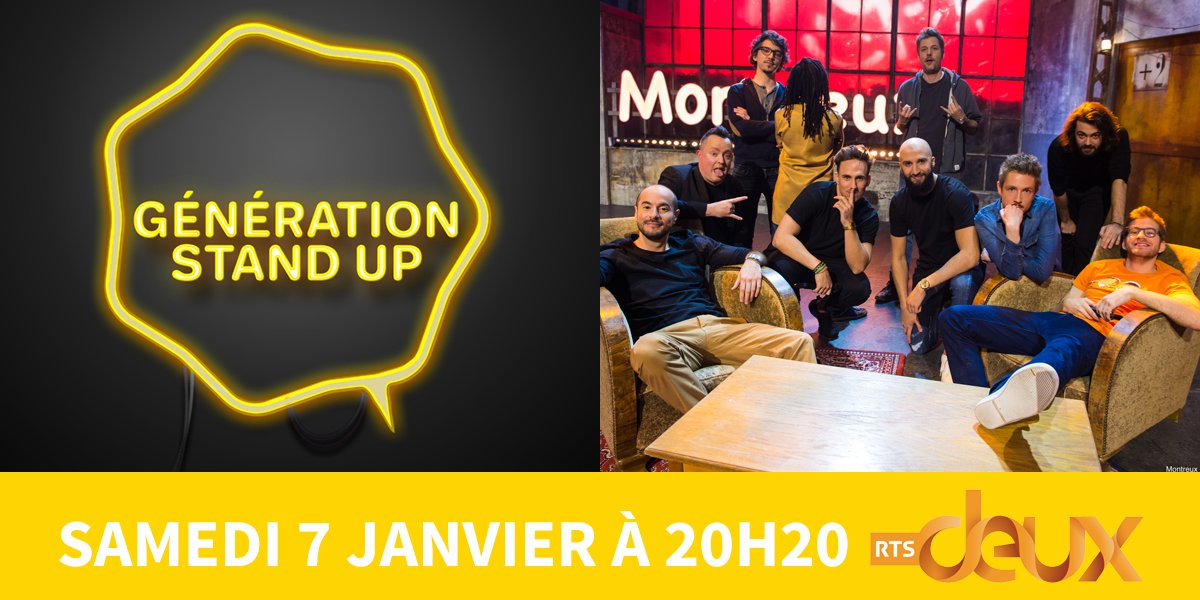 Ne manquez pas le Gala Generation Stand Up présenté par @wieselT, samedi à 20h20 sur @RTSUnDeux #MontreuxComedy