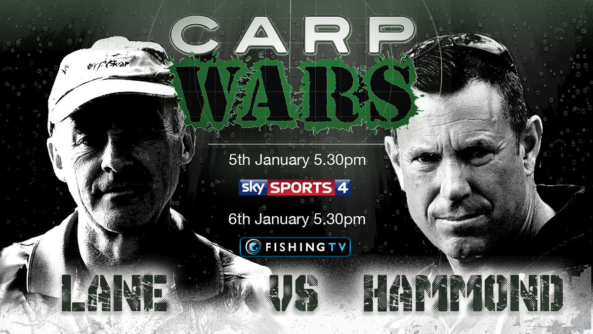 Half an hour to go till #CarpWars - who are you backing? RT for Dave Lane, Like for <a href="/JerryHammond_/">Jerry Hammond</a> #carpfishing #angling #SkySports4