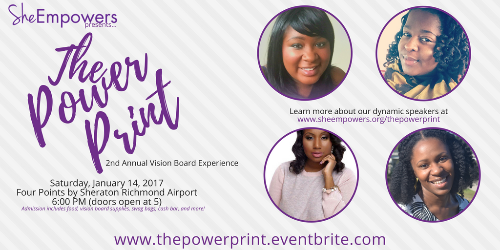 #ThePowerPrint is only 9 days away and we are almost sold out! Register today at thepowerprint.eventbrite.com #SheEmpowers #RVA #visionboard
