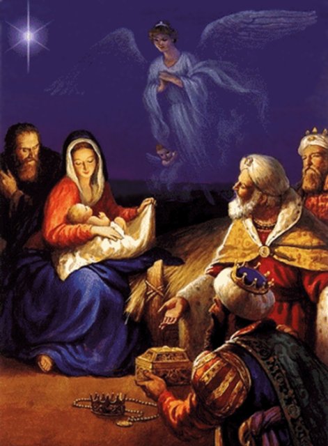 Reyes que venís por ellas,
no busquéis estrellas ya,
porque donde el sol está
no tienen luz las estrellas.