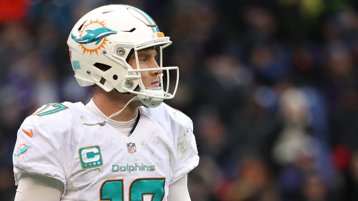 #BREAKING #Dolphins QB Ryan #Tannehill ruled OUT for Sunday's game vs. Pittsburgh bit.ly/2hWrXZH https://t.co/ml6XtyZMHS