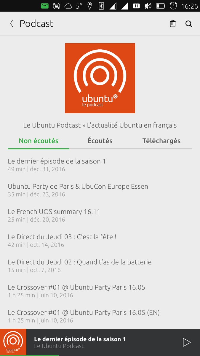 LeUbuntuPodcast's tweet photo. @profduweb J'ai l'impression que ça fonctionne, tu peux confirmer sur ton lecteur stp ? chez moi avec podbird sur ubuntu: https://t.co/4U1CKc7lwS