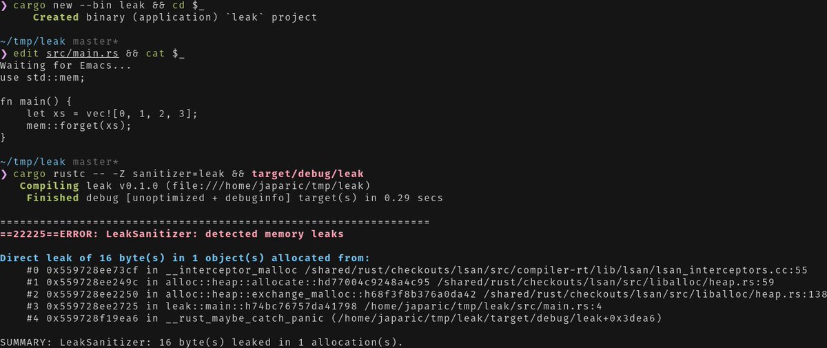 遅発性筋肉痛中のjaparic Does Your Rustlang Code Have Memory Leaks Wip Leaksanitizer Support For Rust T Co Jgchdqkjns 遅発性筋肉痛中のjaparic Does Your Rustlang Code Have Memory Leaks Wip Leaksanitizer Support For Rust T Co Jgchdqkjns