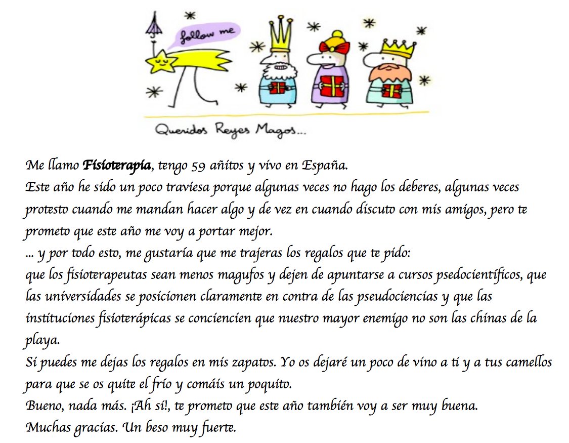 FisioSinRed's tweet photo. Carta a los Reyes Magos: https://t.co/B20gH1TdlX