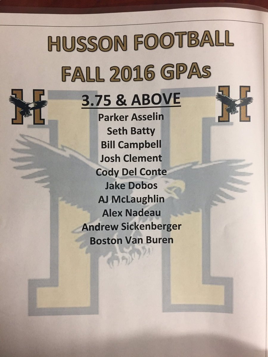 hussonfootball's tweet photo. Congrats to our FIFTY players who made a 3.0 GPA or better during the Fall semester! #studentathlete https://t.co/hZxP362FWw