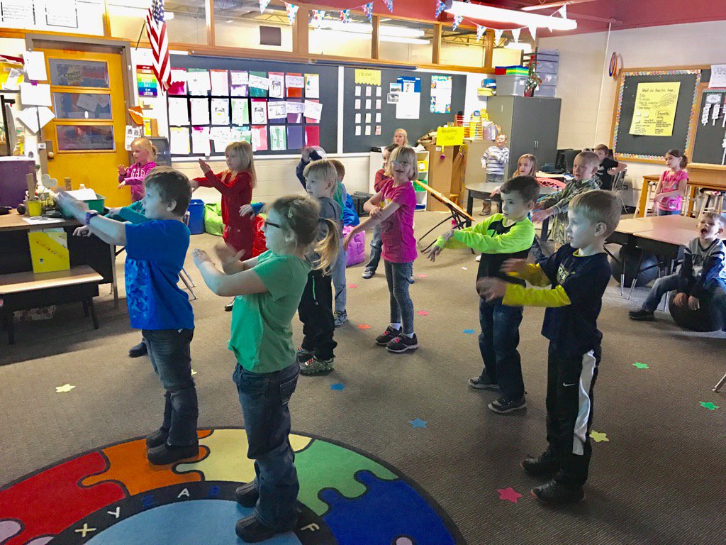 We aren't letting this cold weather keep us from having fun with #cosmickidsyoga ! #hlcsgreatthings #butfirstroom5