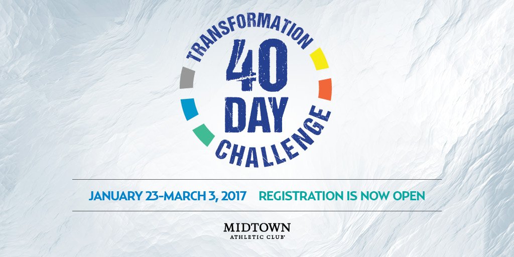 Registration is NOW OPEN for our 40 Day Transformation Challenge! For details, visit midtown.com/40day
