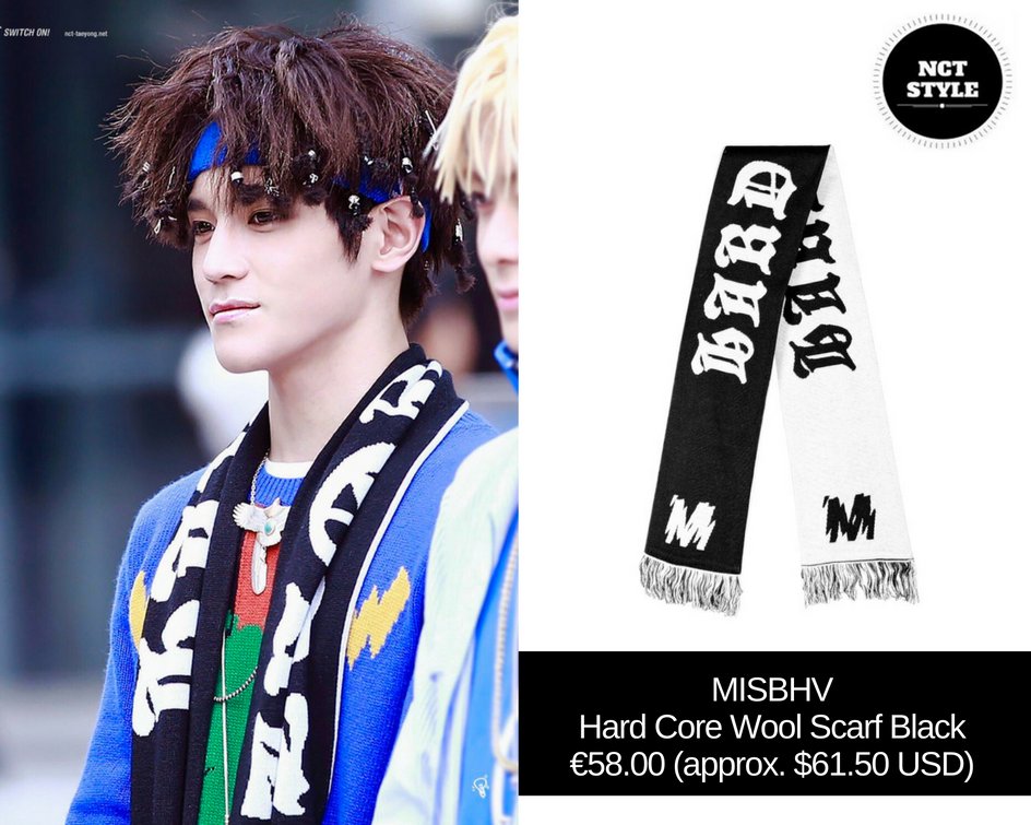 NCT_Style's tweet photo. 170105 #NCT #TAEYONG MCOUNTDOWN Mini Fanmeeting

@MisbehaveMISBHV Hard Core Wool Scarf Black 

#태용 #NCT127 #NCTStyleTaeyong #NCTStyle https://t.co/8myGtNB1oI